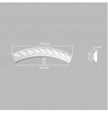 Радиус [1/4 круга] DECOMASTER 898061-90 (Rнар. 500 | Rвн. 450мм)